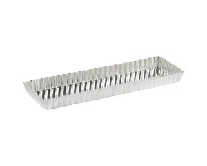 Tarte maison cannelée - fer blanc - fond fixe - 350x110 mm dim ext / 340x100mm dim int - h25mm