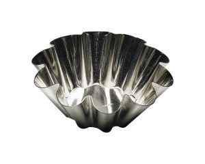 Brioche fond plat - fer blanc - 10 côtes - Ø80/40 mm - h32 mm
