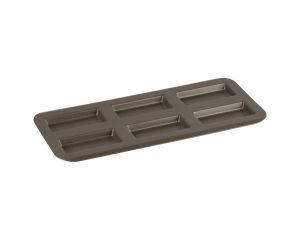 Plaque à financiers - 6 financiers - Antiadhérent (sans PFAS) - 380 x 180 mm