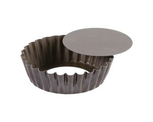 Manqué rond cannelé fond mobile - antiadhérent - côtes fines - Ø150/130 mm h40 mm