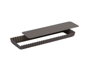 Tarte maison cannelée - antiadhérente - fond mobile - 350x110 mm dim ext / 340x100mm dim int - h25mm
