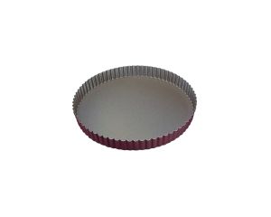 Tourtière ronde cannelée - antiadhérente - fond fixe - Ø200/185 mm h25 mm