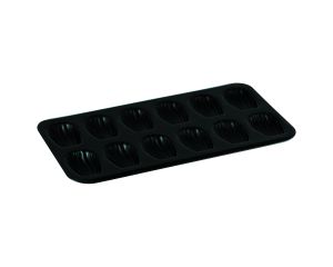Plaque 12 madeleines - antiadhérente Obsidian - 395 x 200 x 17 mm