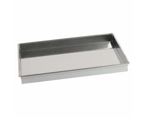 Caisse à génoise - inox - 386x236 mm int / 400x300 mm ext. - h 35 mm