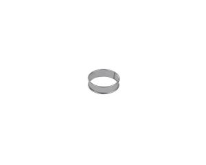 Cercle à tarte haut - inox - bords roulés - épaisseur 4/10ème - Ø80 mm h27 mm