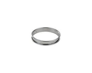 Cercle à tarte haut - inox - bords roulés - épaisseur 4/10ème - Ø140 mm h27 mm