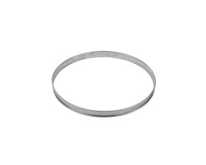Cercle à tarte haut - inox - bords roulés - épaisseur 4/10ème - Ø240 mm h27 mm