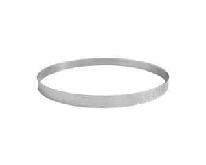 Cercle à tarte perforé - inox - épaisseur 10/10ème - Ø 200 mm h20 mm