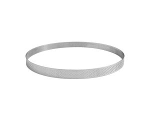 Cercle à tarte perforé - inox - épaisseur 10/10ème - Ø 220 mm h20 mm