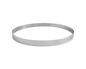 Cercle à tarte perforé - inox - épaisseur 10/10ème - Ø 280 mm h20 mm