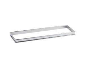 Flan à tarte - Rectangulaire - inox - bords roulés - épaisseur 4/10ème - 350 x 110 x 20 mm