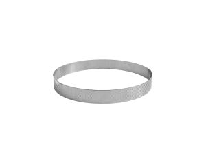 Cercle à tarte perforé - inox - épaisseur 10/10ème - Ø 80 mm h35 mm