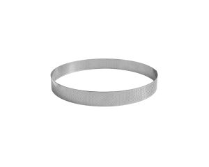 Cercle à tarte perforé - inox - épaisseur 10/10ème - Ø 100 mm h35 mm