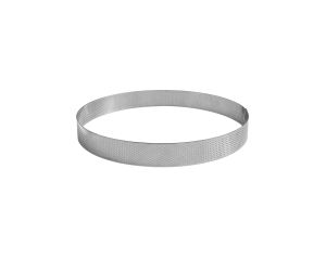 Cercle à tarte perforé - inox - épaisseur 10/10ème - Ø 110 mm h35 mm