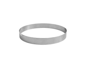 Cercle à tarte perforé - inox - épaisseur 10/10ème - Ø 140 mm h35 mm