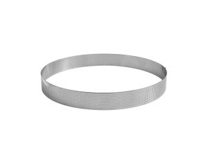 Cercle à tarte perforé - inox - épaisseur 10/10ème - Ø 180 mm h35 mm