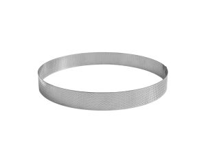 Cercle à tarte perforé - inox - épaisseur 10/10ème - Ø 200 mm h35 mm