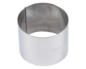 Cercle à mousse inox - épaisseur 6/10è - Ø80 mm h40 mm