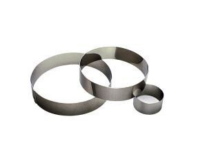 Cercle à mousse inox - épaisseur 6/10è - Ø55 mm h45 mm