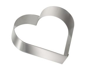 Nonnette cœur - inox - 65 x 60 x 30 mm