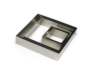 Carré Inox 60 x 60 x 30 mm