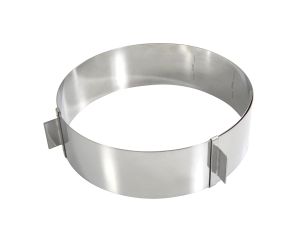 Cercle réglable inox - de 160 à 280 mm diamètre - hauteur 60 mm