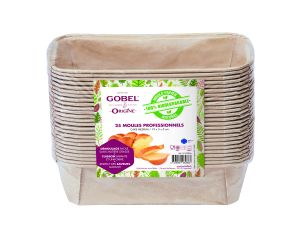 Pack de 25 moules cake medium 19 x 5 x 5 cm (papier professionnel biodégradable) Origine