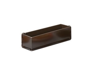 Moule à Pâté Croute long uni - Antiadhérent (sans PFAS) - à charnière - fond démontable - 400 x 80 x 80 mm