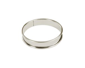 Cercle à tarte - fer blanc - bords roulés - épaisseur 4/10ème - Ø100 mm h20 mm