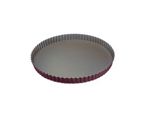 Tourtière ronde cannelée - antiadhérente - fond fixe - Ø240/230 mm h25 mm