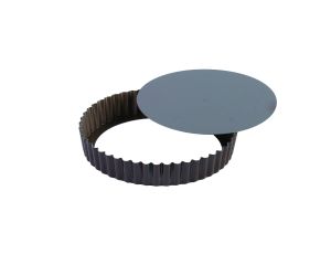 Tourtière ronde cannelée - antiadhérente - fond mobile - Ø220/200 mm h25 mm