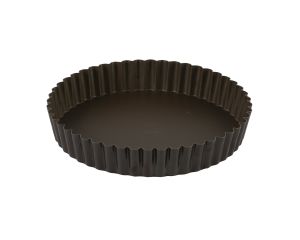 Tourtière ronde cannelée haute - antiadhérente - fond fixe - Ø280/265 mm h35 mm