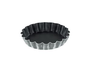 Boîte de 6 tartelettes rondes cannelées Obsidian - 100 mm