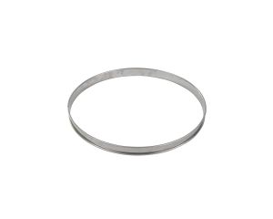 Cercle à tarte - inox - bord roulé - épaisseur 4/10ème - Ø240 mm h20 mm