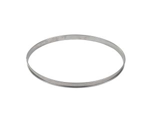 Cercle à tarte - inox - bord roulé - épaisseur 4/10ème - Ø300 mm h20 mm