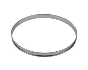 Cercle à tarte - inox - bord roulé - épaisseur 4/10ème - Ø320 mm h20 mm