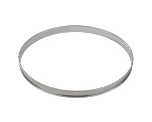 Cercle à tarte haut - inox - bords roulés - épaisseur 4/10ème - Ø320 mm h27 mm