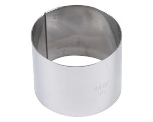 Cercle à mousse inox - épaisseur 6/10è - Ø70 mm h40 mm