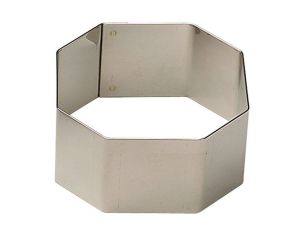 Nonnette carrée à facettes - inox - 60 x 60 x 30 mm