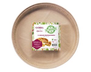 Pack 15 moules tarte 24,6 x 2,3 cm (papier professionnel biodégradable) Origine