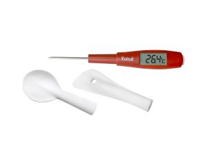 Spatule thermomètre compatible induction -50°C +300°C + embout cuillère